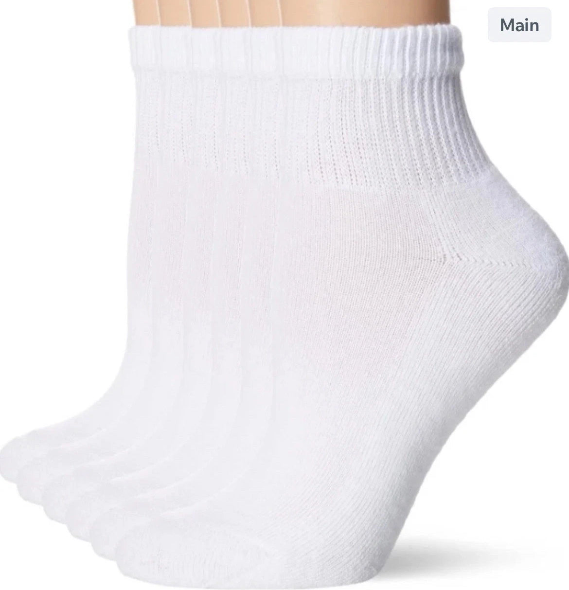 Hanes women’s Ultimate Comfort Toe Seamed Ankle Socks Pack Of 6