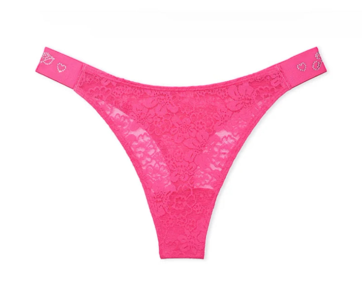 Large WINK LOGO HIGH-LEG THONG PANTY by Victoria's Secret