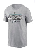 Large Men's Philadelphia Eagles Nike Heather Gray 2024 NFC Champions T-shirt