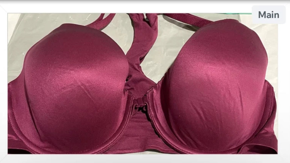 34DD Cranberry Perfect Shape Racerback Push-up Bra