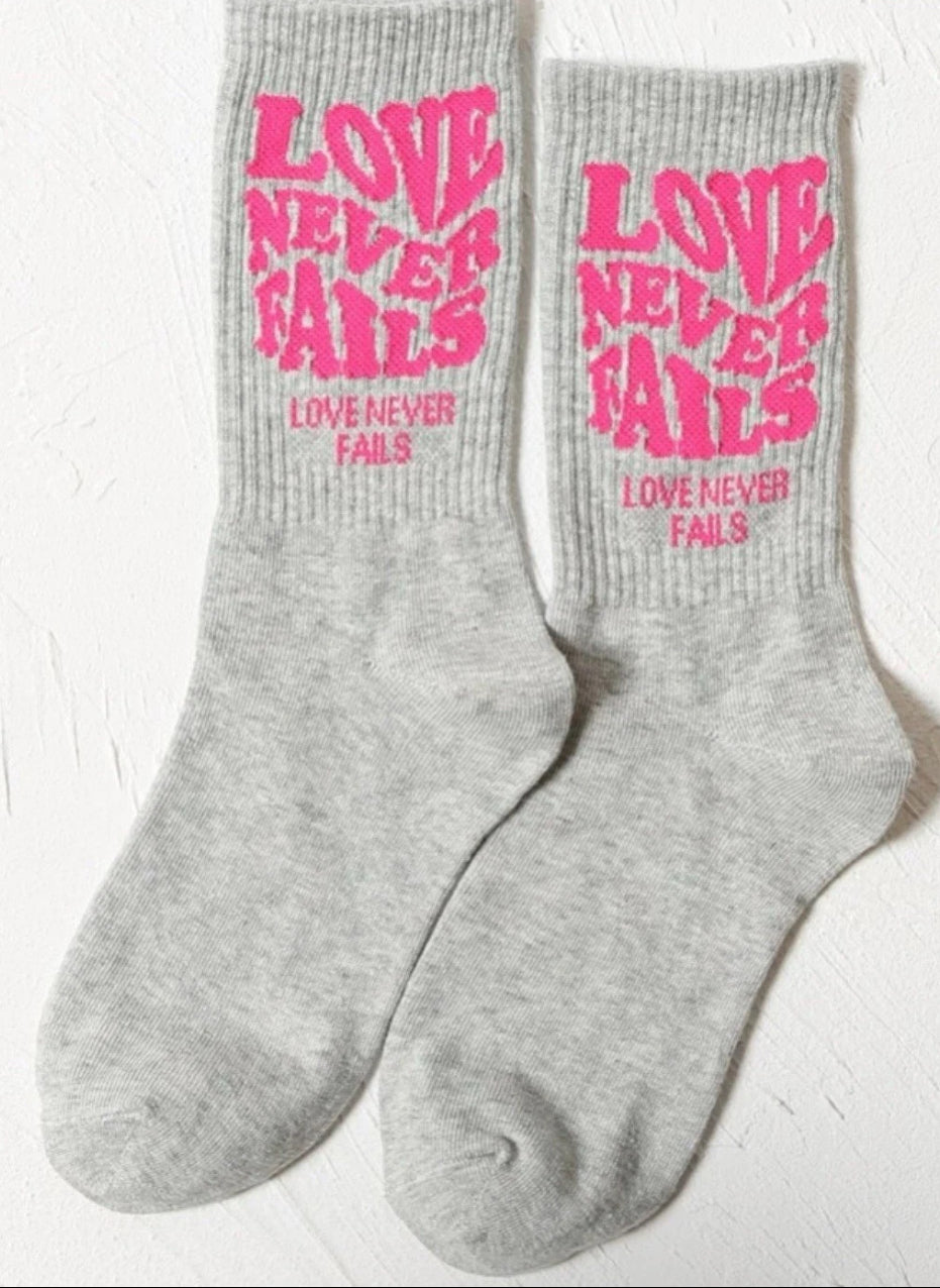 Slogan Graphic Crew Socks