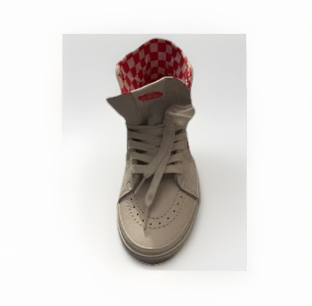 vans sk8 hi Women’s Size 8.5 White and Pink leather Shoes