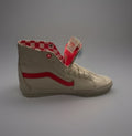 vans sk8 hi Women’s Size 8.5 White and Pink leather Shoes