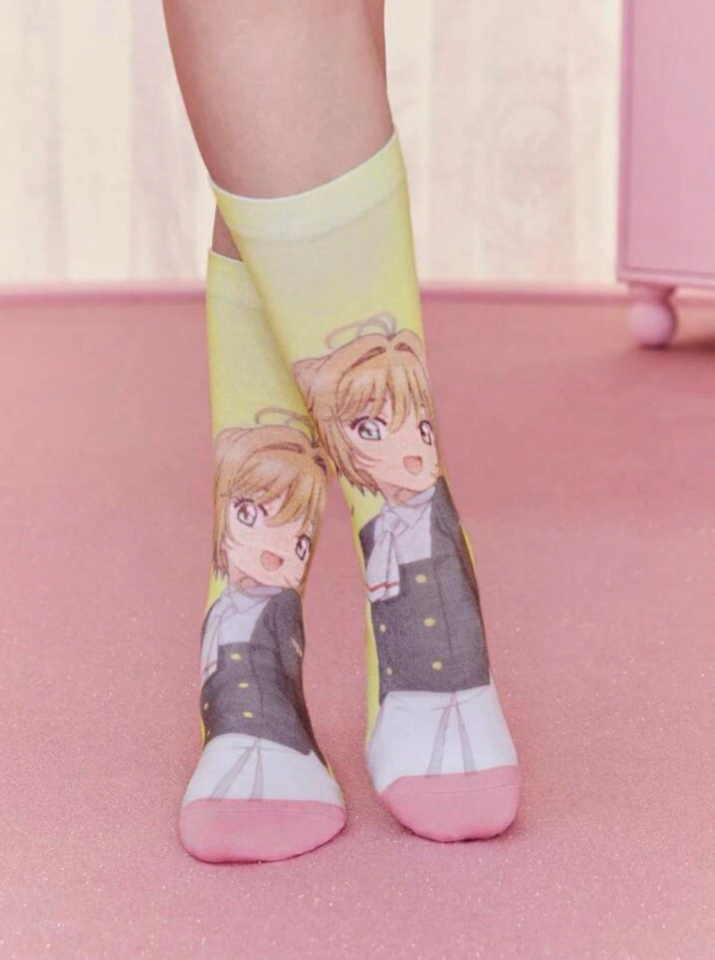 CARDCAPTOR SAKURA | 2 Pairs Cartoon Character Printed Mid-Calf Socks