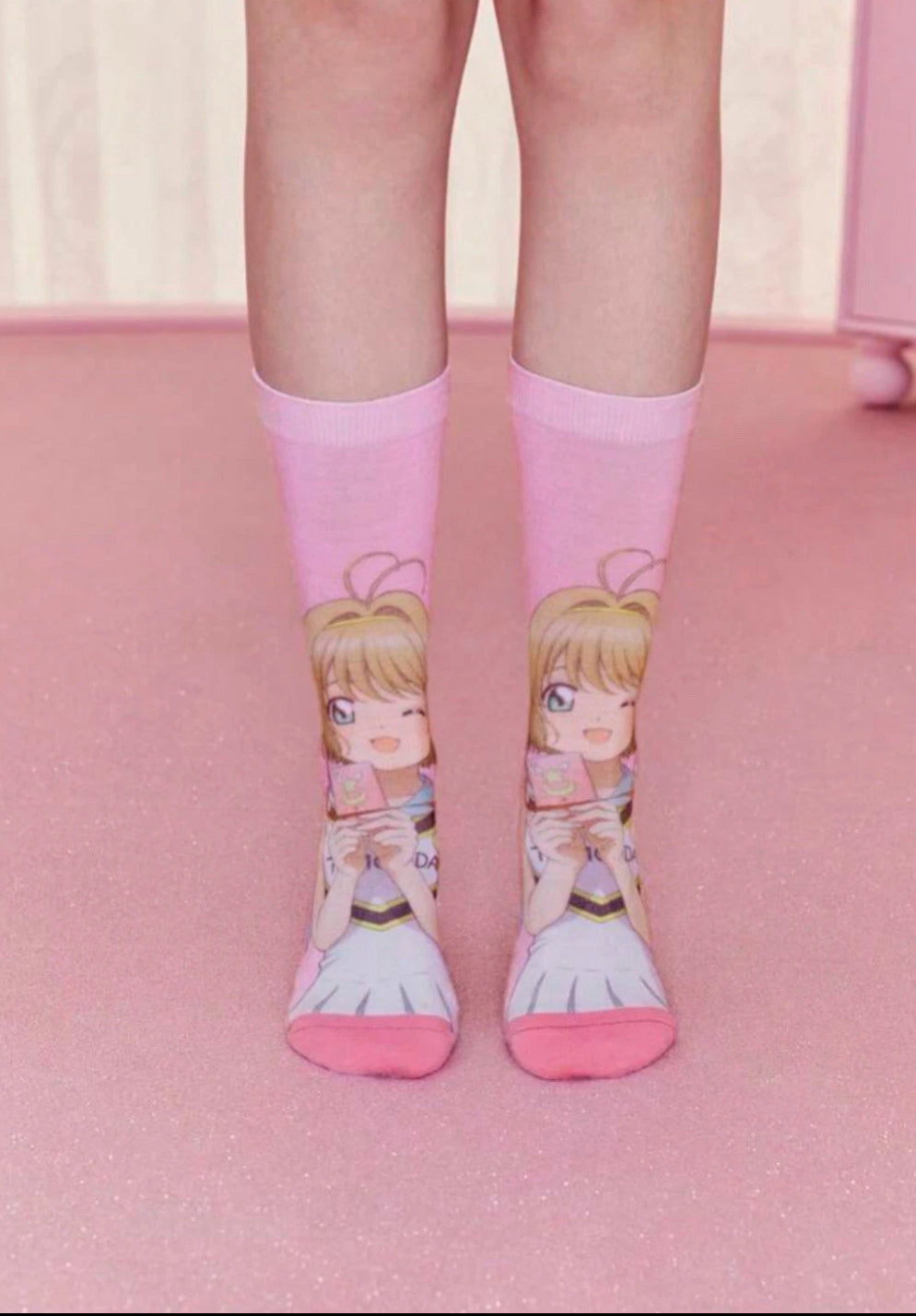 CARDCAPTOR SAKURA | 2 Pairs Cartoon Character Printed Mid-Calf Socks