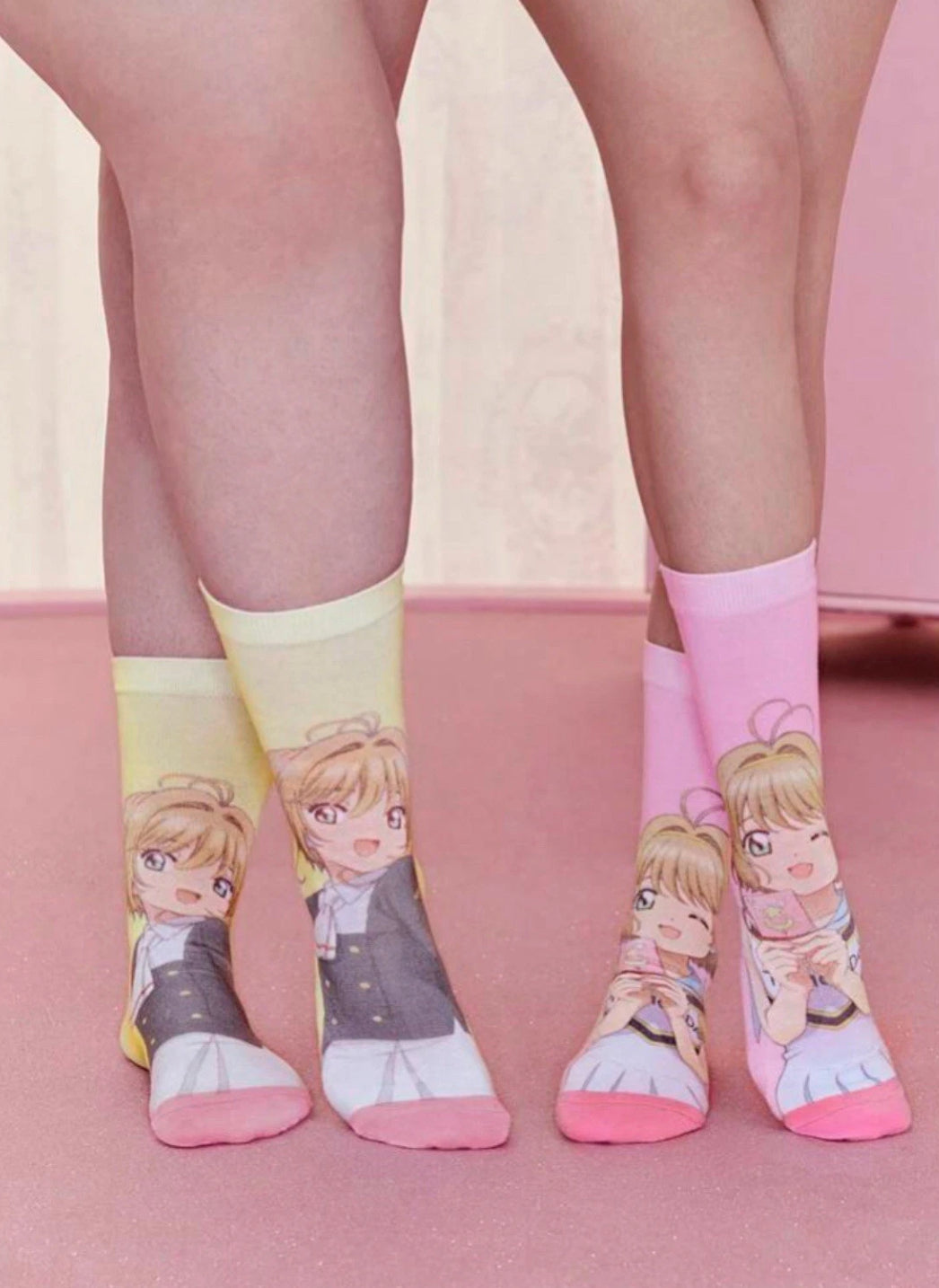 CARDCAPTOR SAKURA | 2 Pairs Cartoon Character Printed Mid-Calf Socks