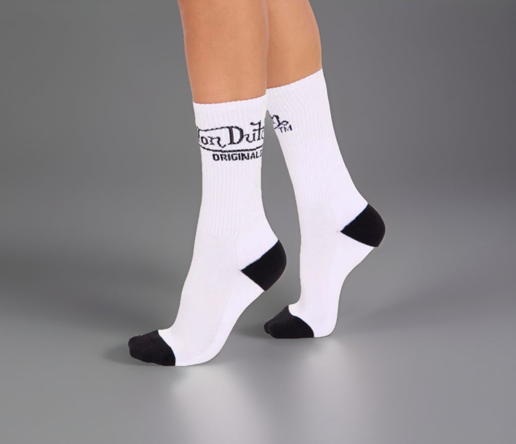 White Von Dutch Staple Socks