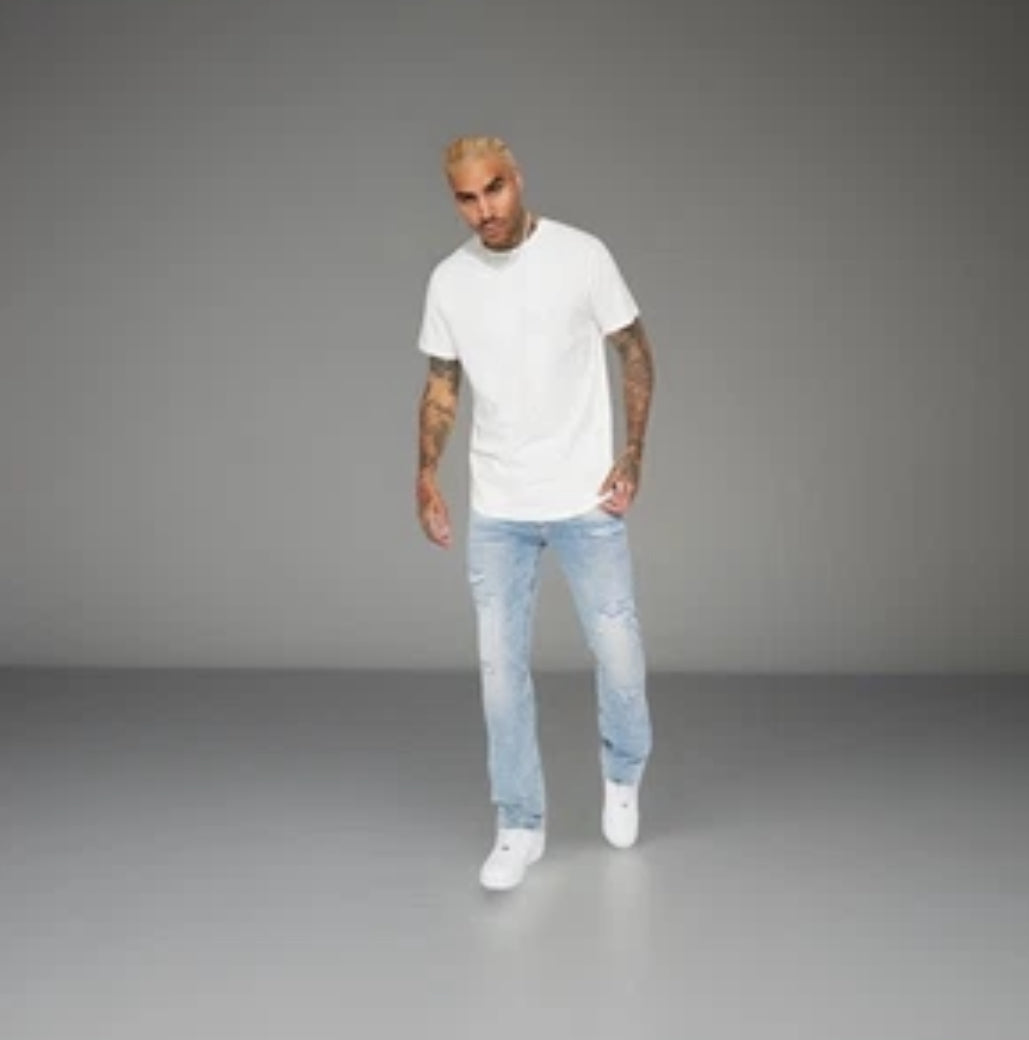 Essential Short Sleeve Scallop Crew T-shirt - White
