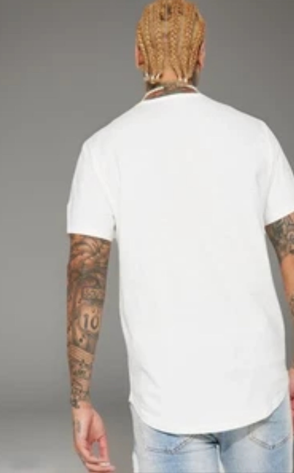 Essential Short Sleeve Scallop Crew T-shirt - White