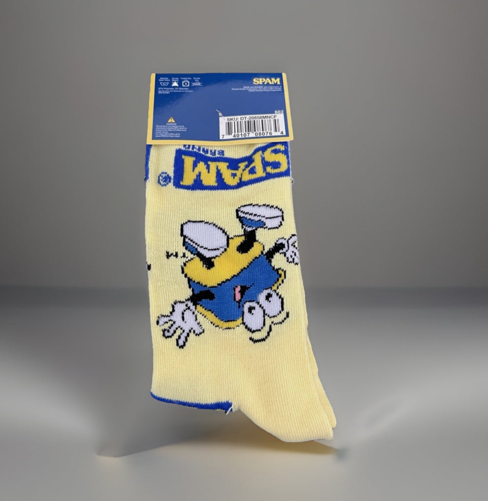 Men’s Yellow SPAM Novelty Socks