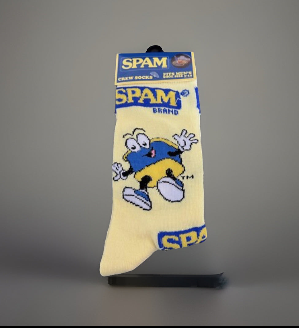 Men’s Yellow SPAM Novelty Socks