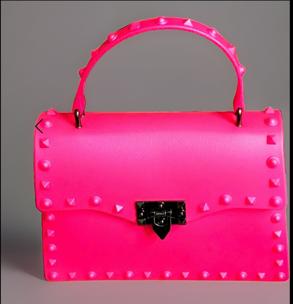 Pink Studded Cross Body handbag