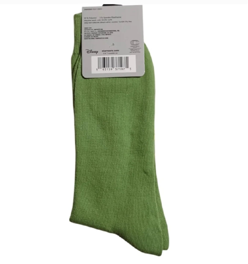 Star Wars The Mandalorian Crew Socks Green Mando Helmet