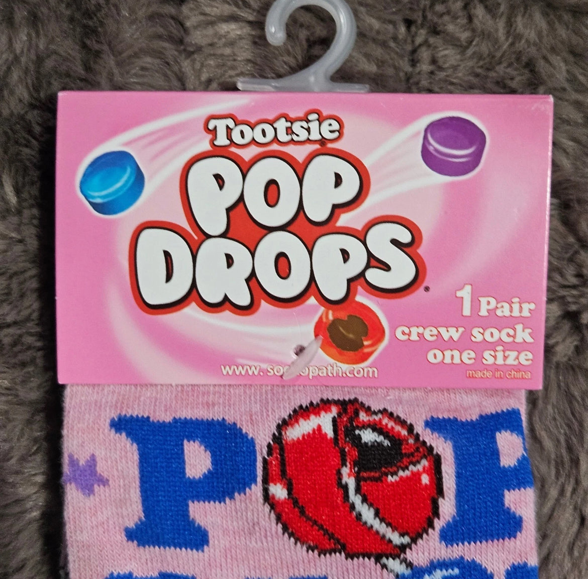 NEW Tootsie Pop Drops Pink Crew Socks