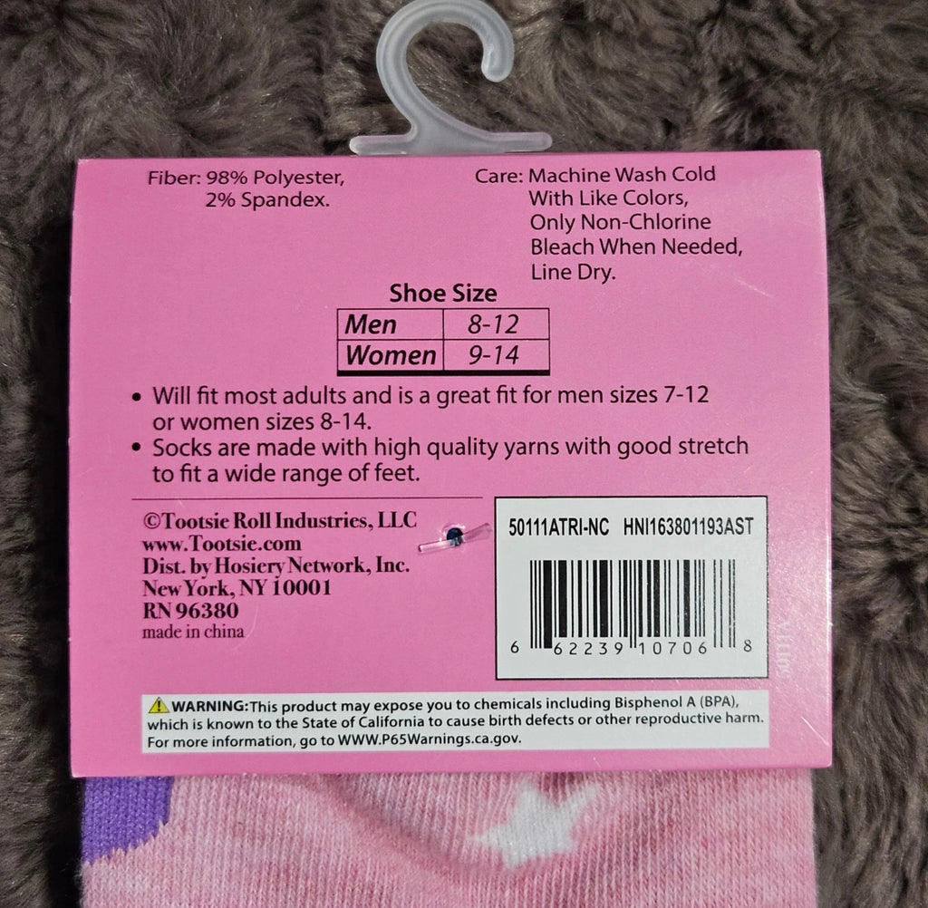NEW Tootsie Pop Drops Pink Crew Socks