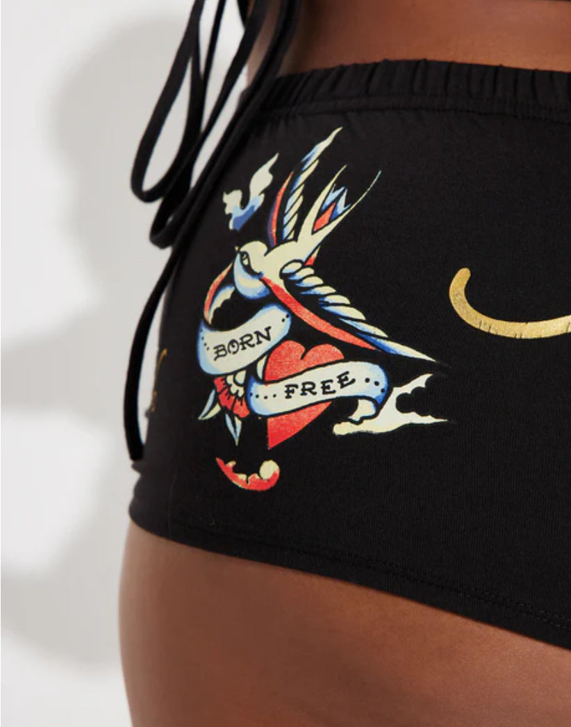 Ed Hardy Bird And Hearts Shorts Set