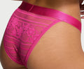 Victoria's Secret Sexy Tanga Bikini Logo Lace Luscious Pink Rose